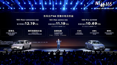 日产N6预售10.69万起！高通8775、Momenta智驾方案上车，10万级插混车竞争升级