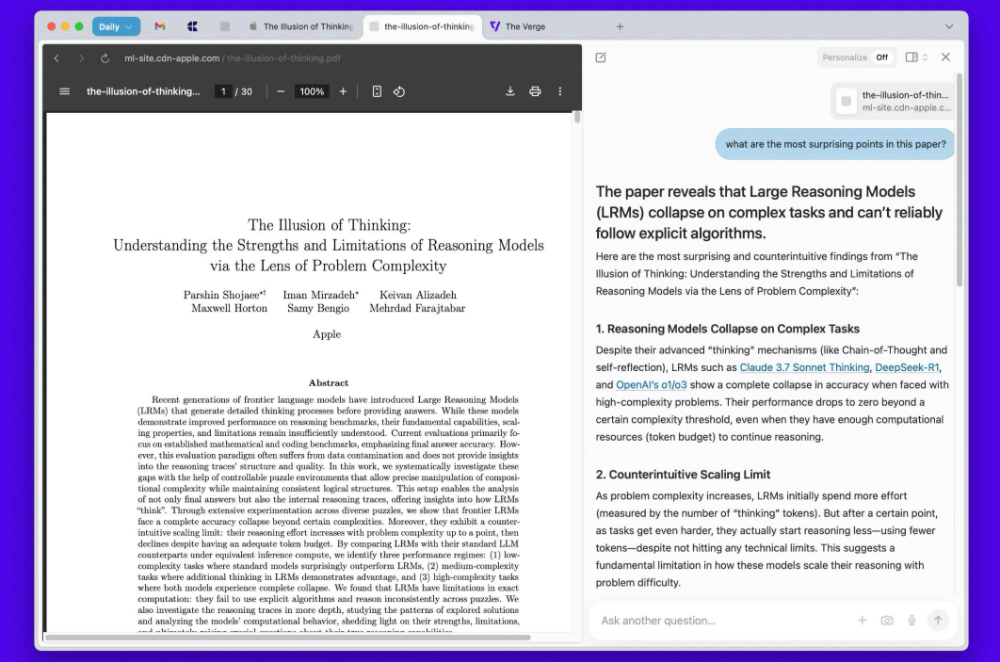 真正的AI浏览器来了!Dia测试版上线,可跨页面识别内容,自动跟进执行操作