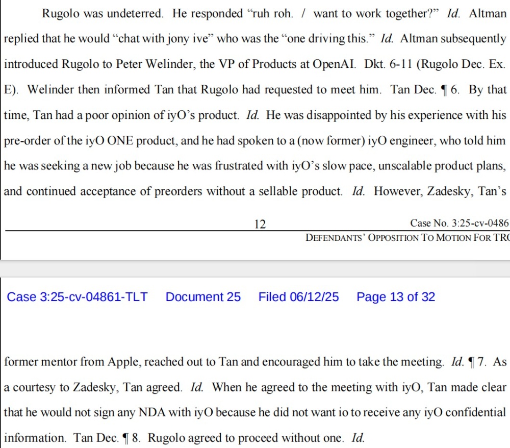 OpenAI首款AI硬件遭狙击！被诉商标侵权与技术窃取，法庭文件曝光