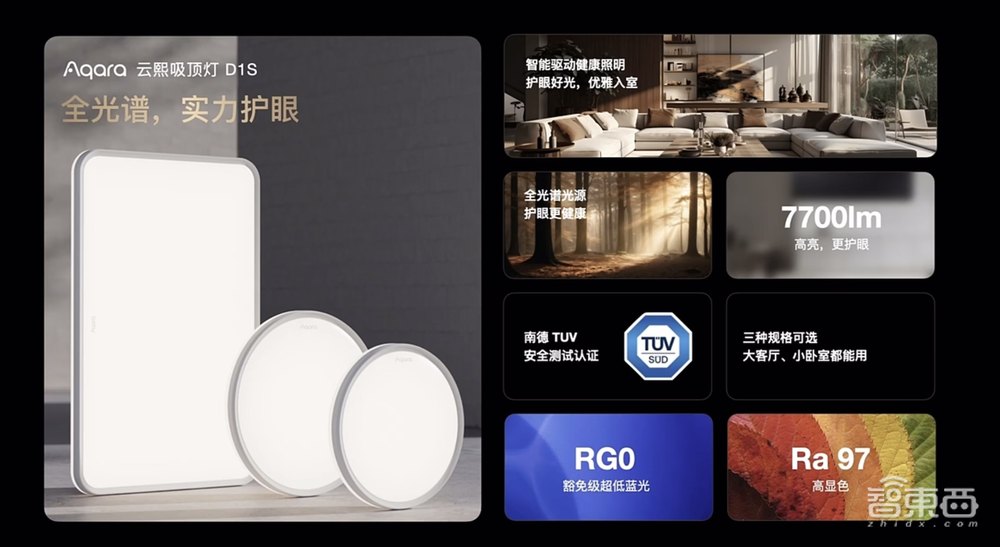全光谱光源!Aqara推出系列智能照明新品,精准调光控制加码全屋智能