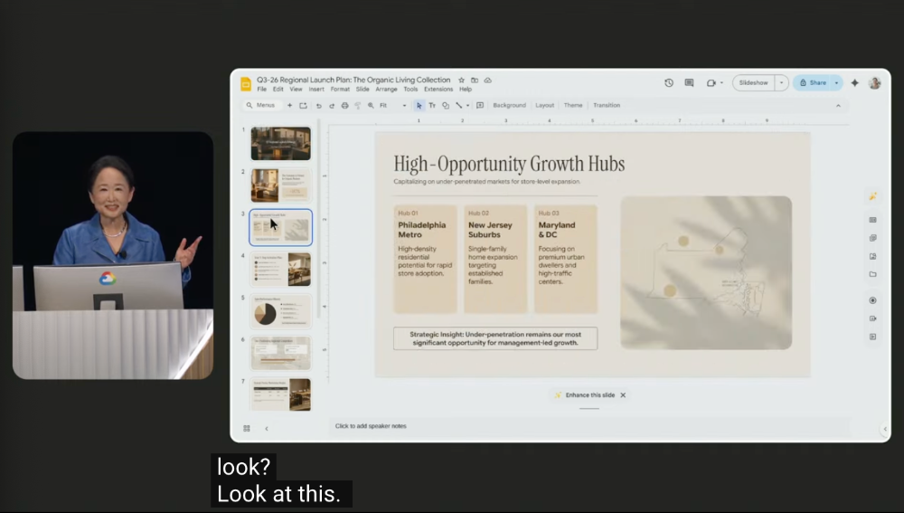谷歌云打出智能体组合拳：第八代TPU发布，Workspace一句话生成PPT