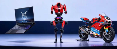 荣耀夺冠机器人首次登台，现场跟真人赛跑！养虾本游戏本齐发，张雪机车也来了