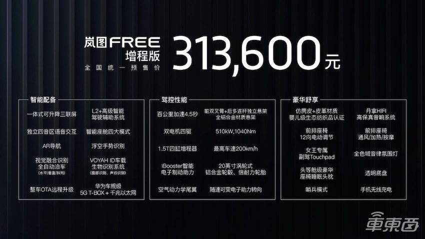 岚图增程SUV预售31.3万起 CEO还提前揭秘了第二款车
