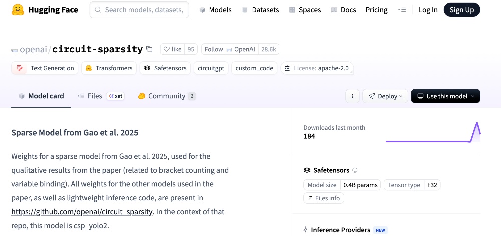 OpenAI又开源了！仅0.4B，给模型大瘦身