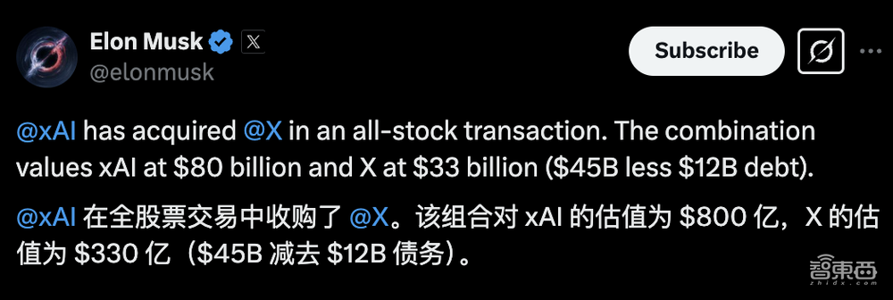突发!马斯克xAI收购X,总估值8000亿