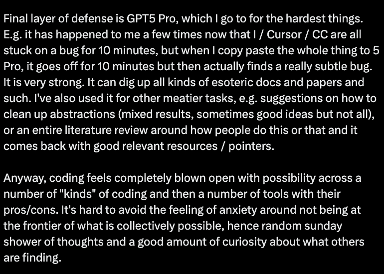 AI大神卡帕西的编程“魔法”:自曝四层工具链,Cursor主力、GPT-5兜底