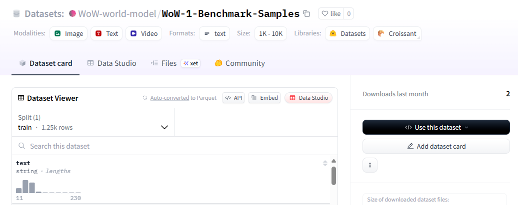 斯坦福具身智能大佬引用，Huggingface官方催更：北京人形开源WoW具身世界模型