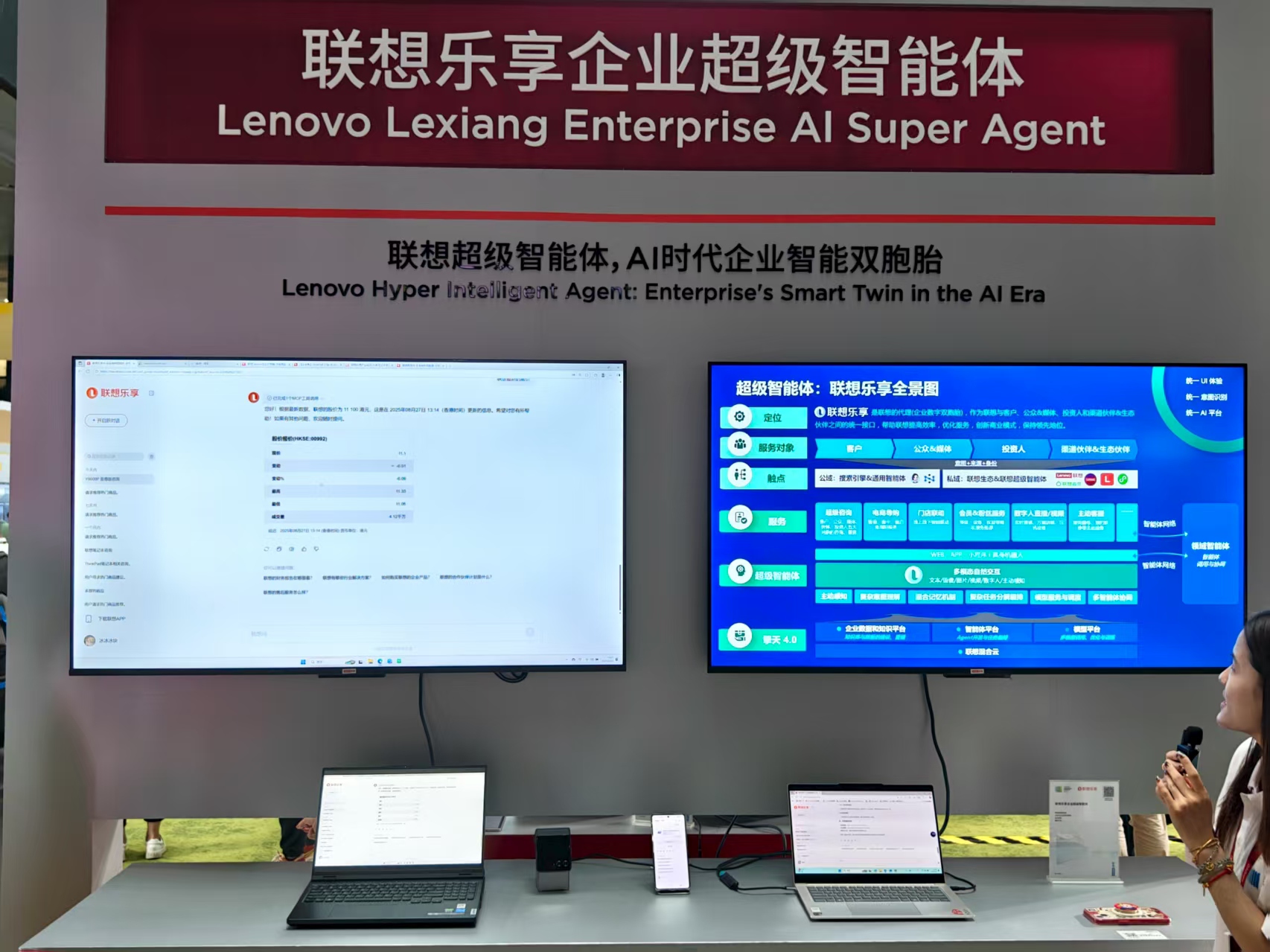 联想一口气秀出200多项技术产品，数十个智能体同台，还有太阳能PC和4D游戏本