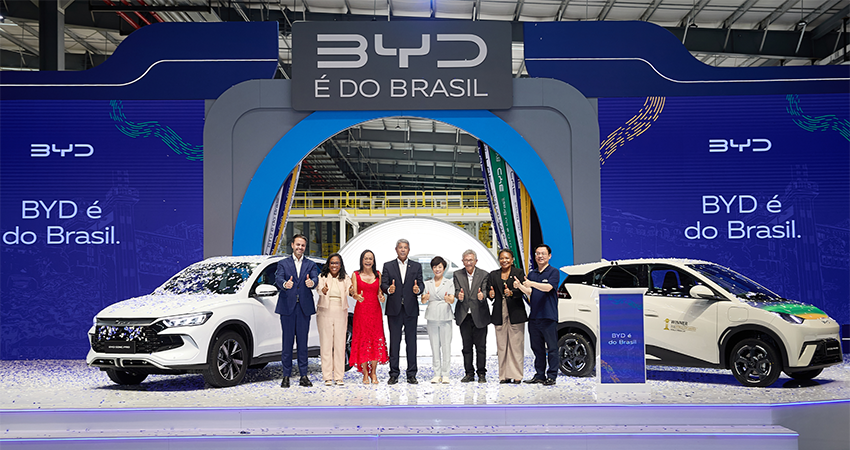 比亚迪巴西工厂首车下线！总投资71亿人民币，规划产能15万辆