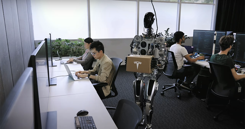 特斯拉搞事情:人形机器人能搬快递了!FSD年底可全球推送
