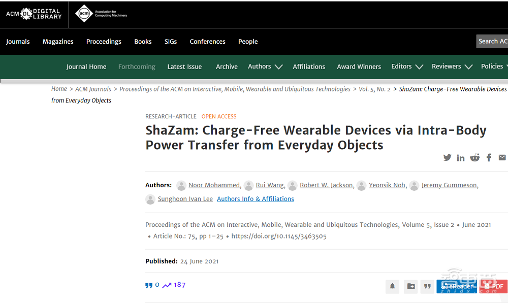 不摘智能手表就能充电！这项研究让人体变电线