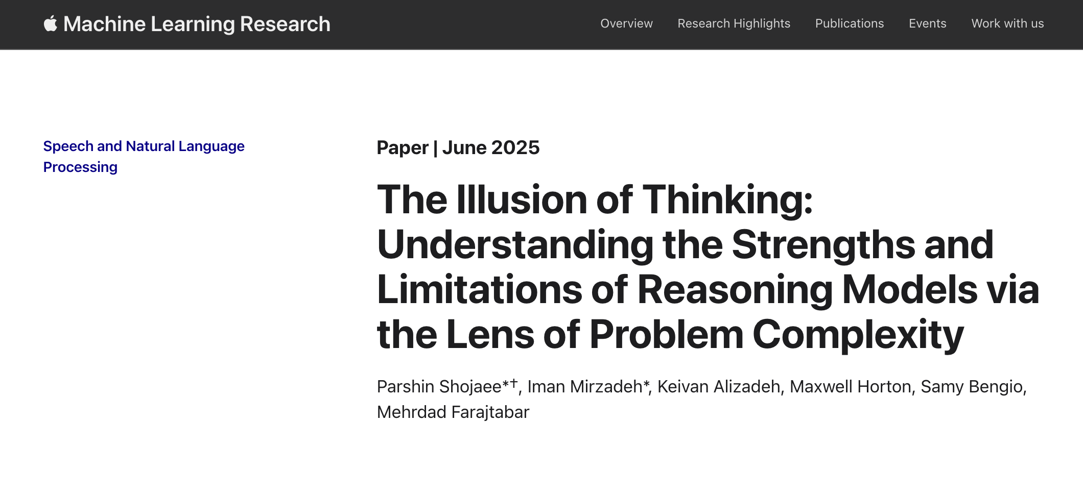 苹果AI“暴论”震动AI圈！DeepSeek、Claude等热门大模型只是死记的模式机器？