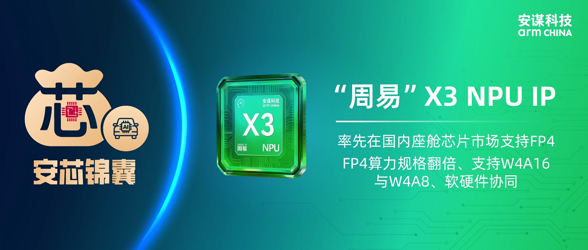 大模型上车FP4越来越重要？安谋科技“周易”X3率先在国内座舱芯片市场支持FP4