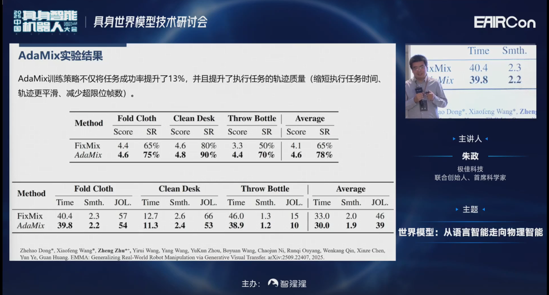 极佳科技首席科学家朱政博士：VLA会融合世界模型知识，变成下一代WA