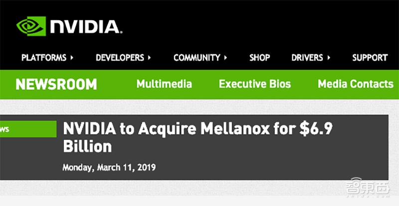 确认！英伟达69亿美元拿下芯片商Mellanox，击败英特尔微软