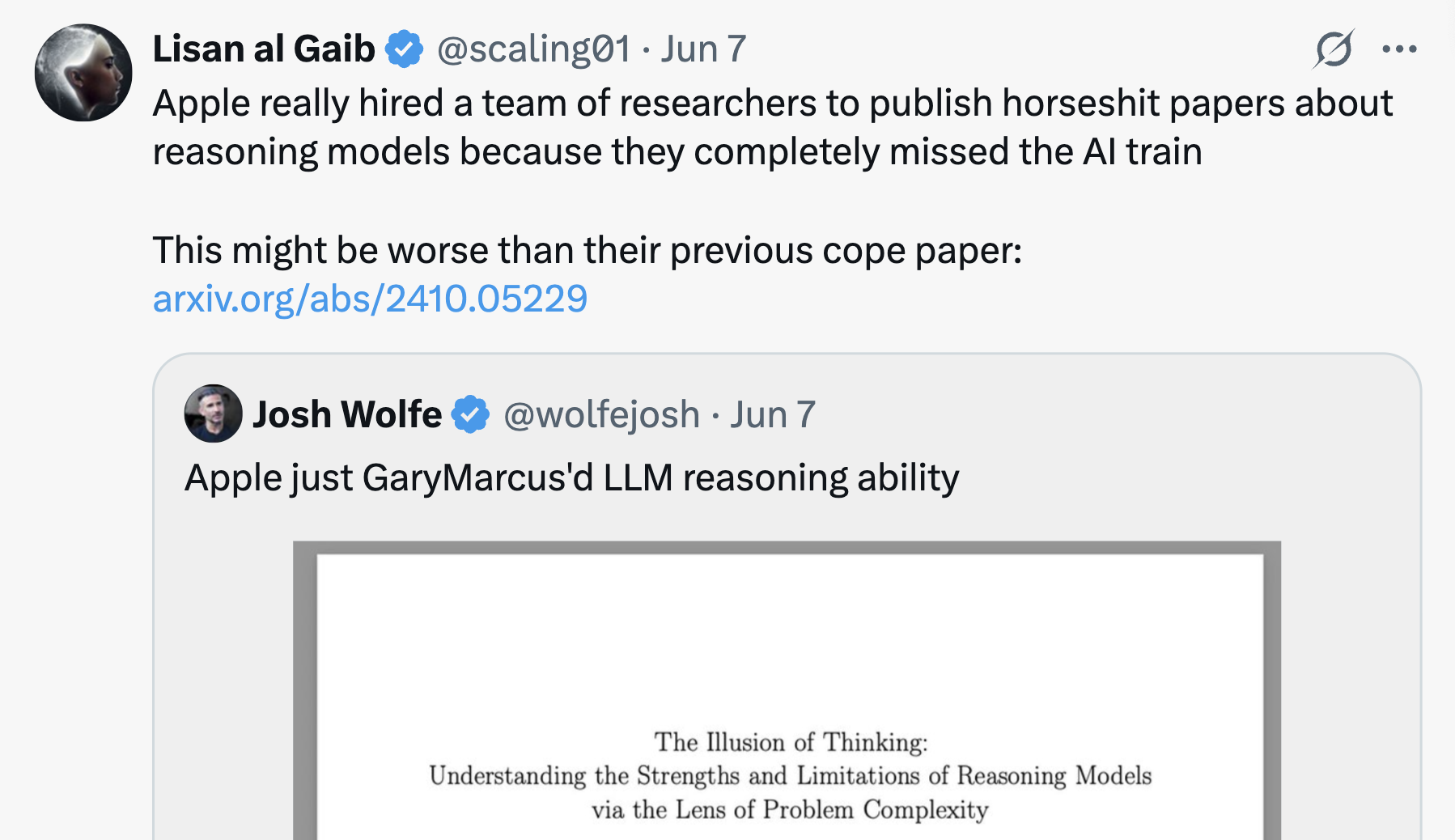 苹果AI“暴论”震动AI圈!DeepSeek、Claude等热门大模型只是死记的模式机器?