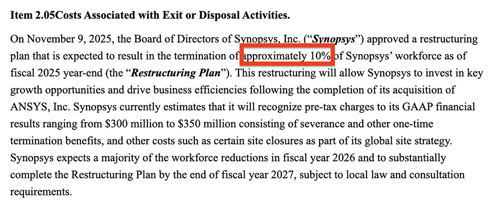 EDA大厂将裁员2000人!