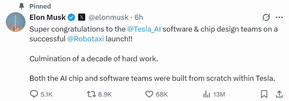 特斯拉无人出租开始接客！30块钱一次