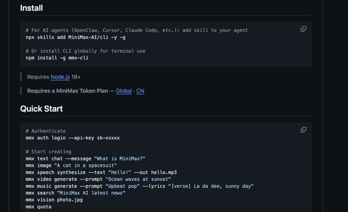 MiniMax发布MMX-CLI，两行代码安装调用，“龙虾”多模态能力大涨