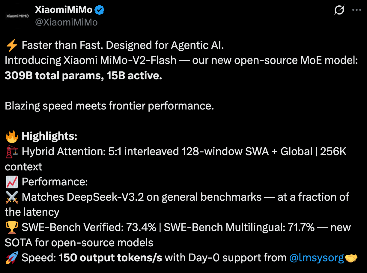 罗福莉首秀前，小米突然发布！代码全球最强，总体媲美DeepSeek-V3.2【附实测】