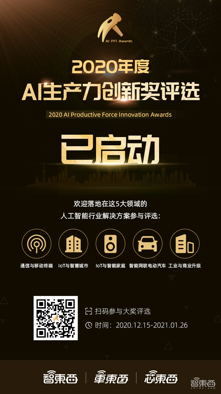 AI天空最亮的星!2020年度AI生产力创新奖评选启动