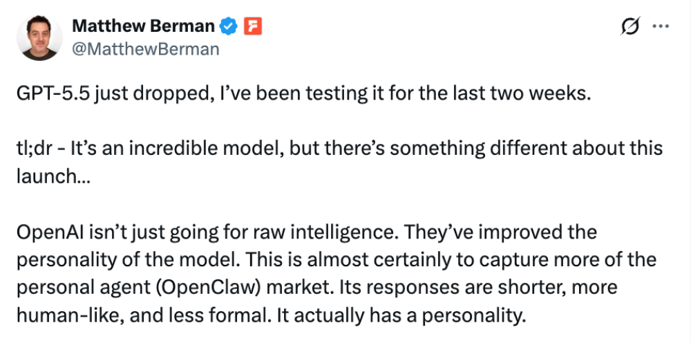 凌晨，GPT-5.5收复失地！Anthropic紧急出手