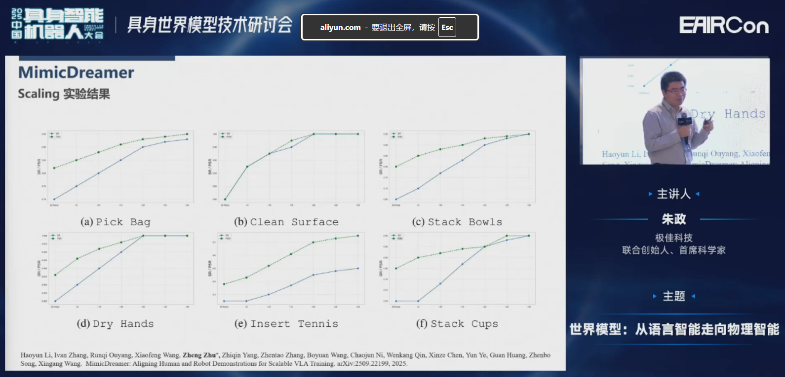 极佳科技首席科学家朱政博士:VLA会融合世界模型知识,变成下一代WA