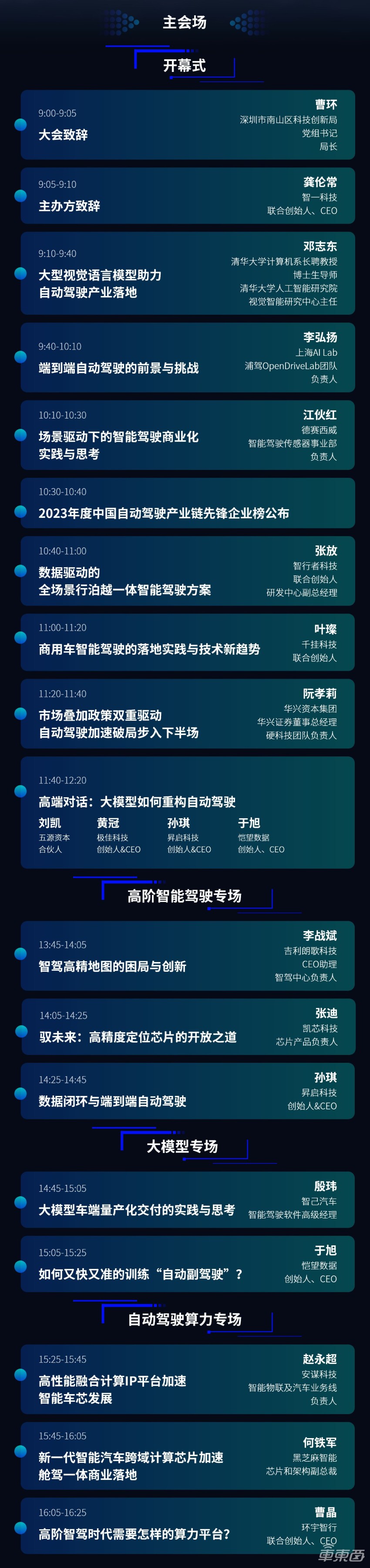 年底最强自动驾驶峰会最终议程公布!政企交流、市场走向、BEV技术前沿…行业最新动态都在这里