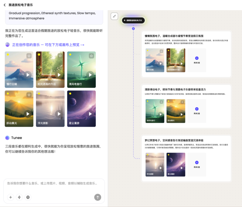 用AI写一首献礼歌?这个音乐Agent画布里,能生成BGM、歌词和MV,国庆直接全套整活!