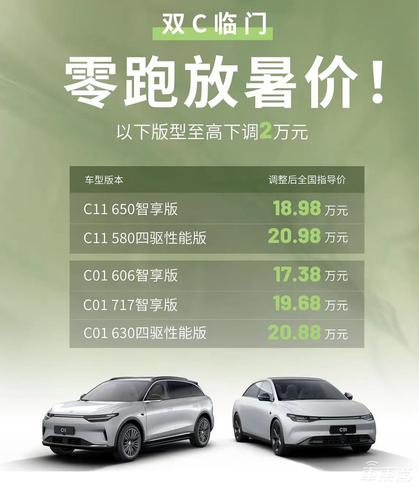 上汽大众带头降6万，零跑再降2万！车圈价格战硝烟再起