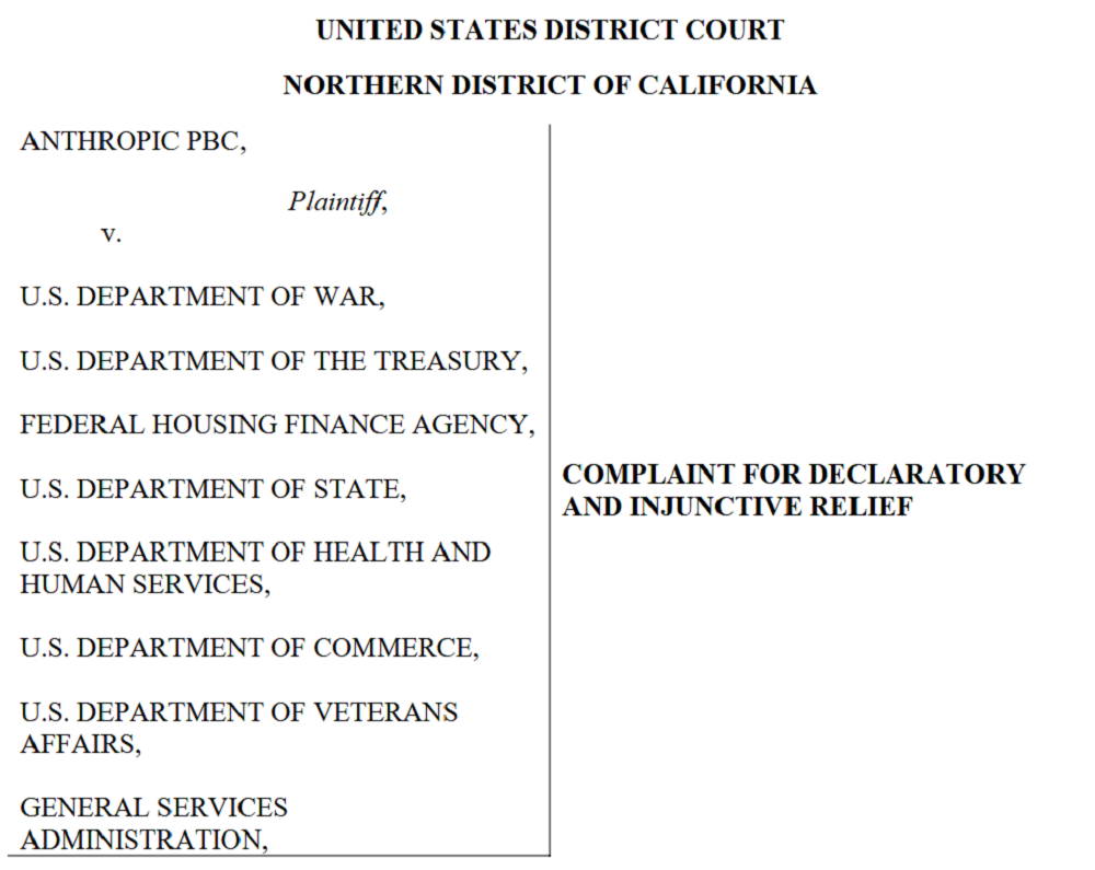 突发！Anthropic起诉美国政府，指控特朗普“越权封杀”