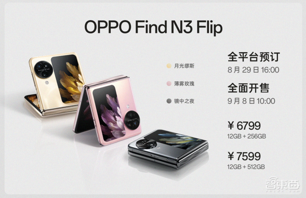 OPPO小折叠屏也搭三摄、旗舰天玑9200,续航超一整天,6799元起
