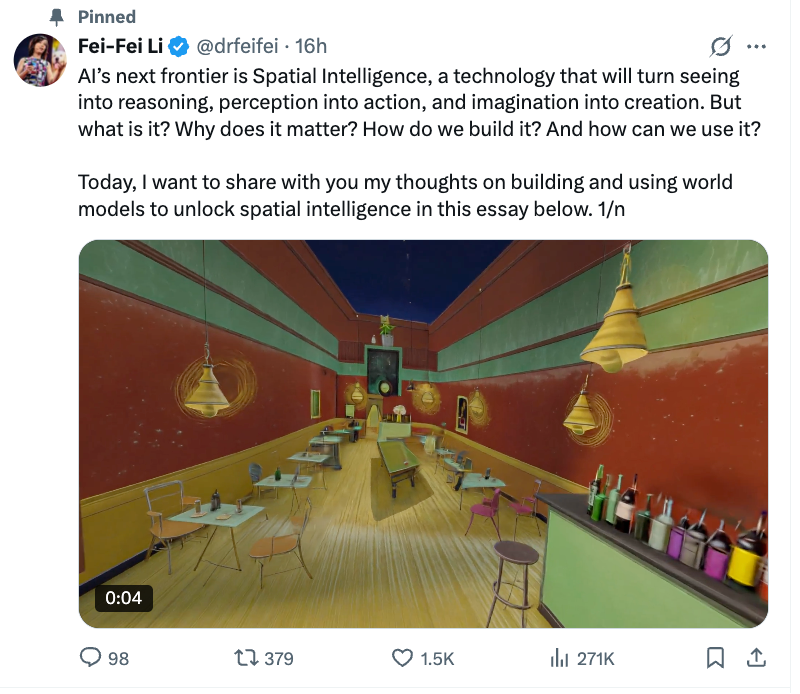 李飞飞重磅发声:改变人类文明后,这个技术将定义AI的下一个时代