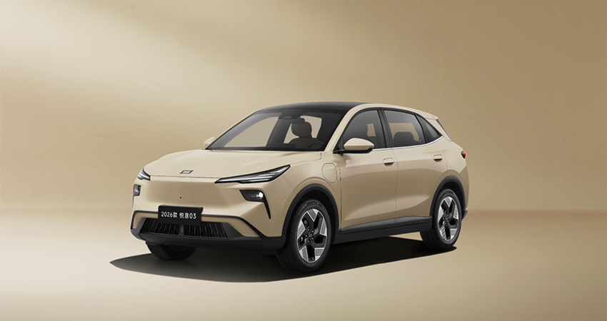 2026款悦意03 7.98万元开售！座舱搭载AI大模型，支持3.3kW对外放电