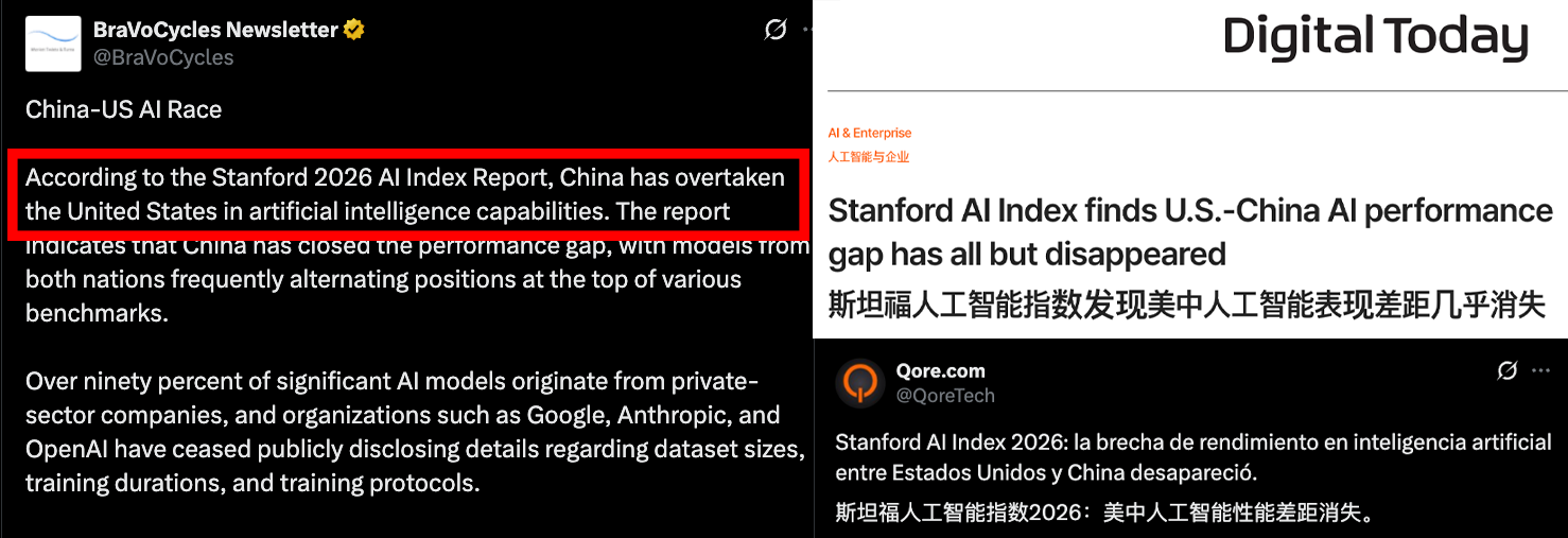 美国AI对华领先优势已消失?斯坦福423页AI报告划重点
