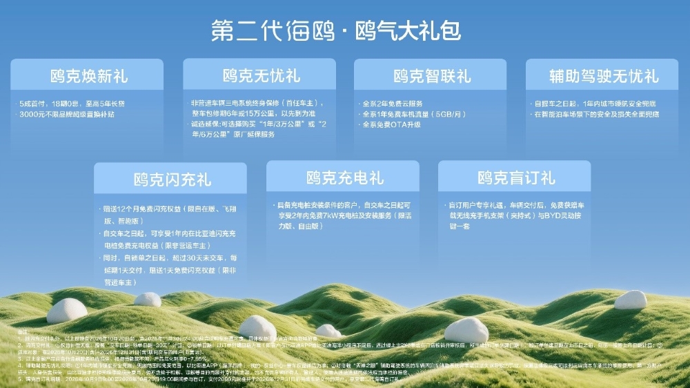 比亚迪新海鸥限时6.29万起售！车身尺寸提升，支持城市领航辅助