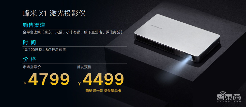 25cm投出80吋大屏,峰米连发三款激光投影仪,最小直接装进口袋