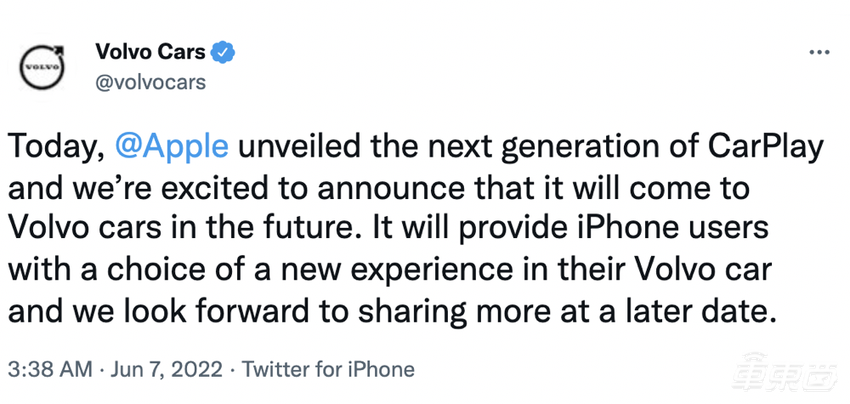 苹果最强CarPlay推出,真实目的或为造车探路