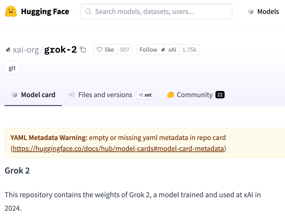 马斯克的Grok 2开源了,但好像又没完全开
