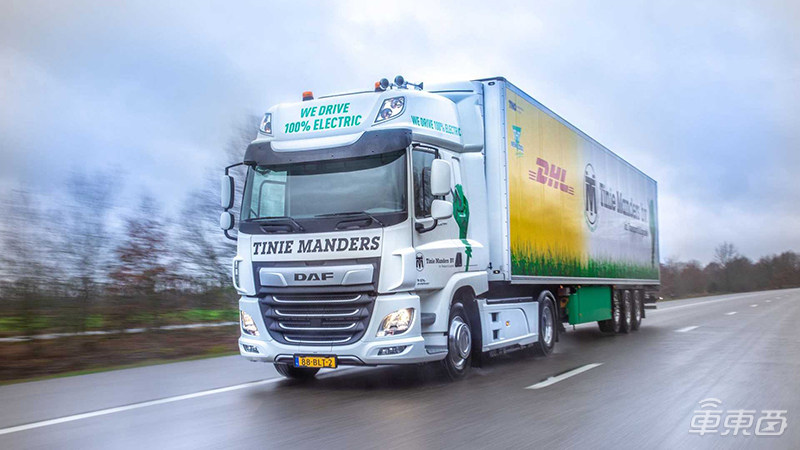 DAF公司在欧洲开始交付纯电卡车 续航100公里