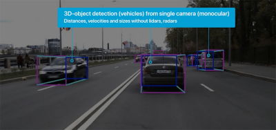 俄罗斯创企推新型自动驾驶算法 一个摄像头即可让无人车实现3D感知