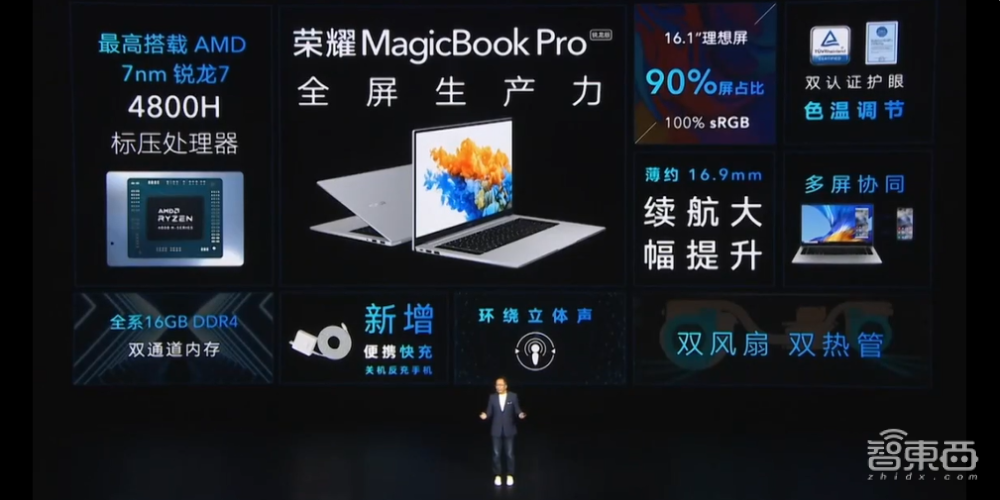 荣耀MagicBook锐龙版升级！搭载AMD 7nm芯片，屏占比90%