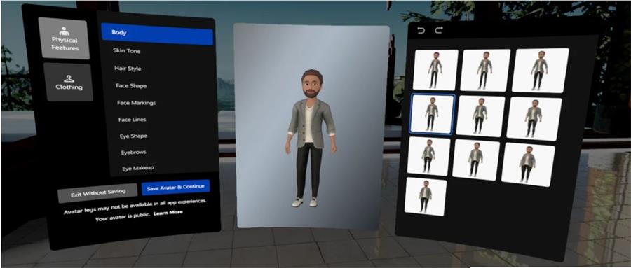 Facebook推新VR虚拟形象定制系统，捏脸更精致，还增加手势追踪