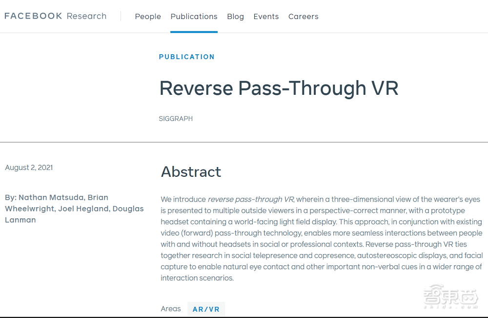 Facebook发布VR头显新样机，可进行眼神“交流”