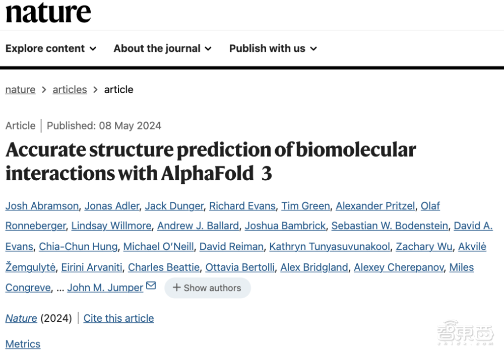 AI预测所有生命分子！谷歌AlphaFold 3模型登Nature，免费开放节省上亿年研究时间