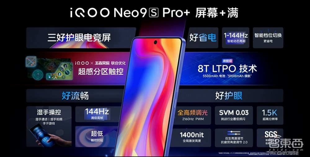 iQOO Neo9S Pro+发布，搭载自研Q1双芯片、超声波3D指纹，2899元起