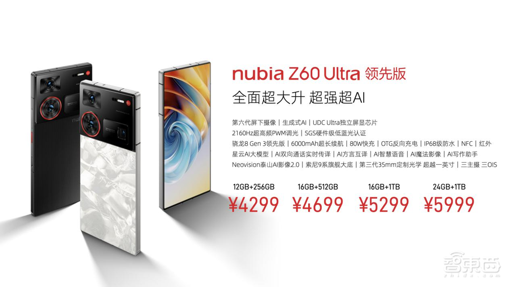 AI+双旗舰智能手机新品，努比亚Z60 Ultra和Z60S Pro发布