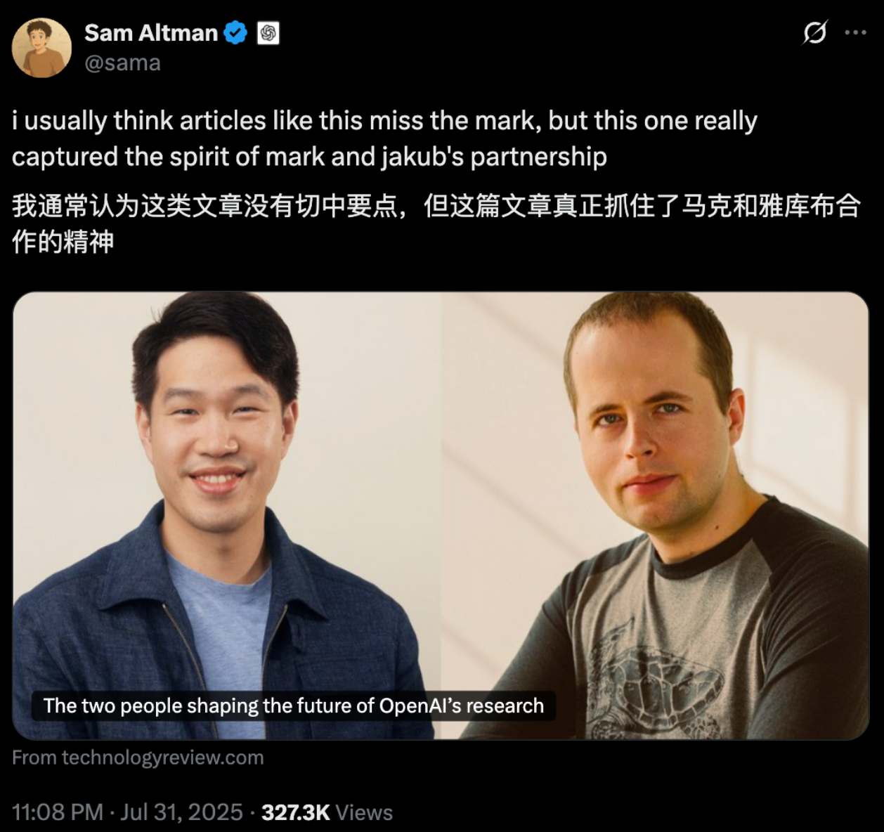 人在OpenAI，刚拿下研究工程师岗位，一年底薪470万