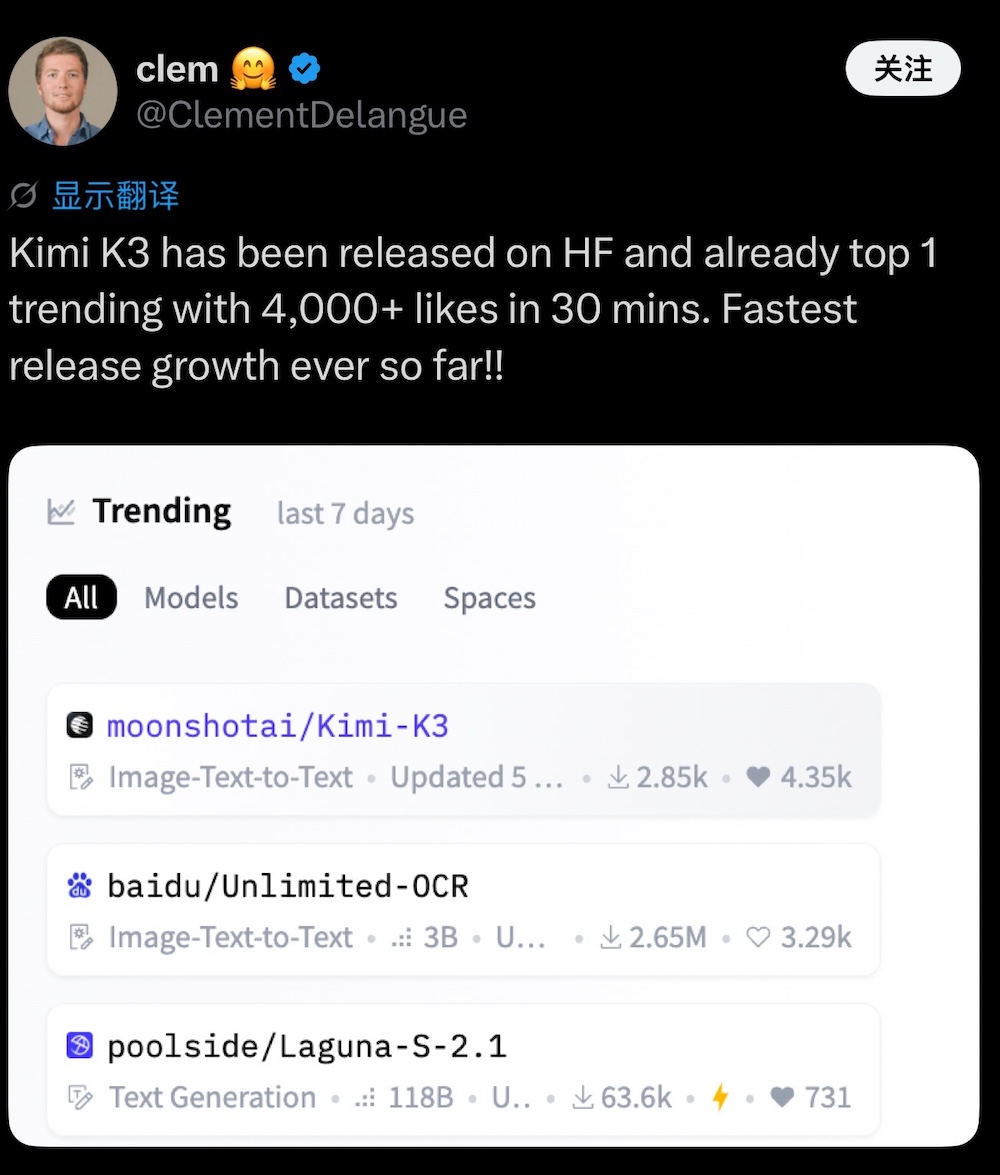刚刚，Kimi K3开源！2.8万亿参数砸向全球，硅谷巨头看傻了