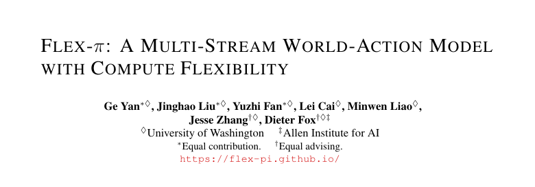 华盛顿大学发布新模型，FLEX-π用3D几何+物体语义重塑机器人操控